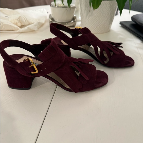 Red Prada Small Heel Sandal - Picture 10 of 15